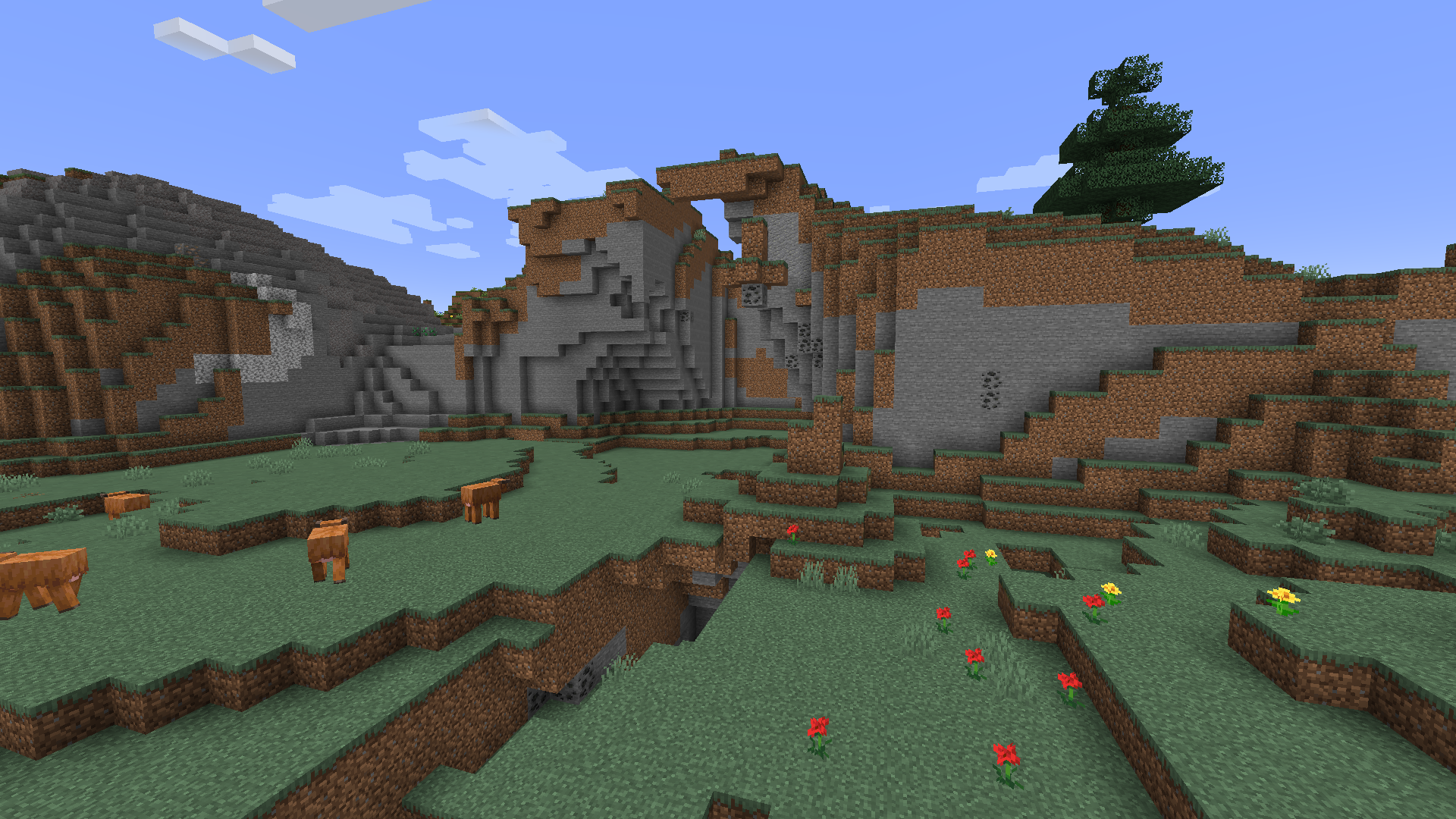 Biome Collines venteuses dans Minecraft.