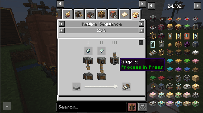 Recettes de Create Fly avec REI Interface REI affichant les recettes et composants du mod Create Fly dans Minecraft