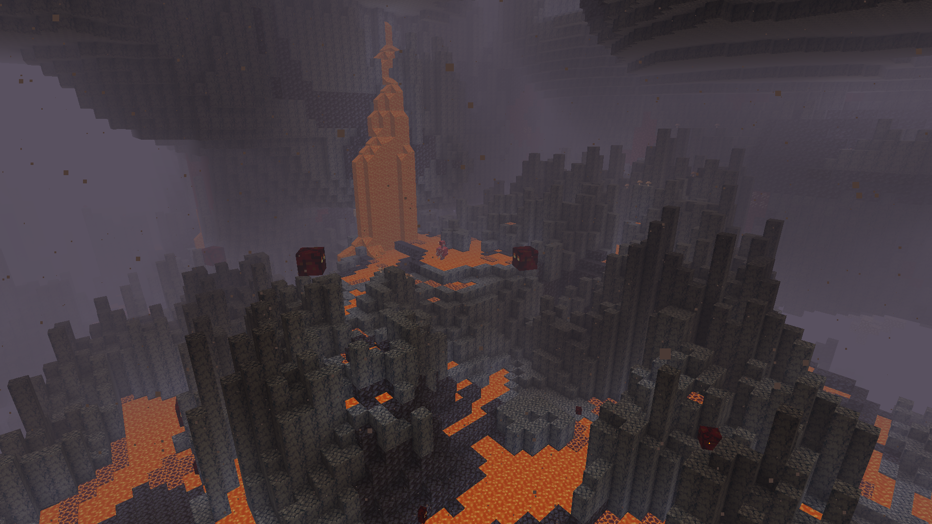 Biome Deltas de basalte dans Minecraft.
