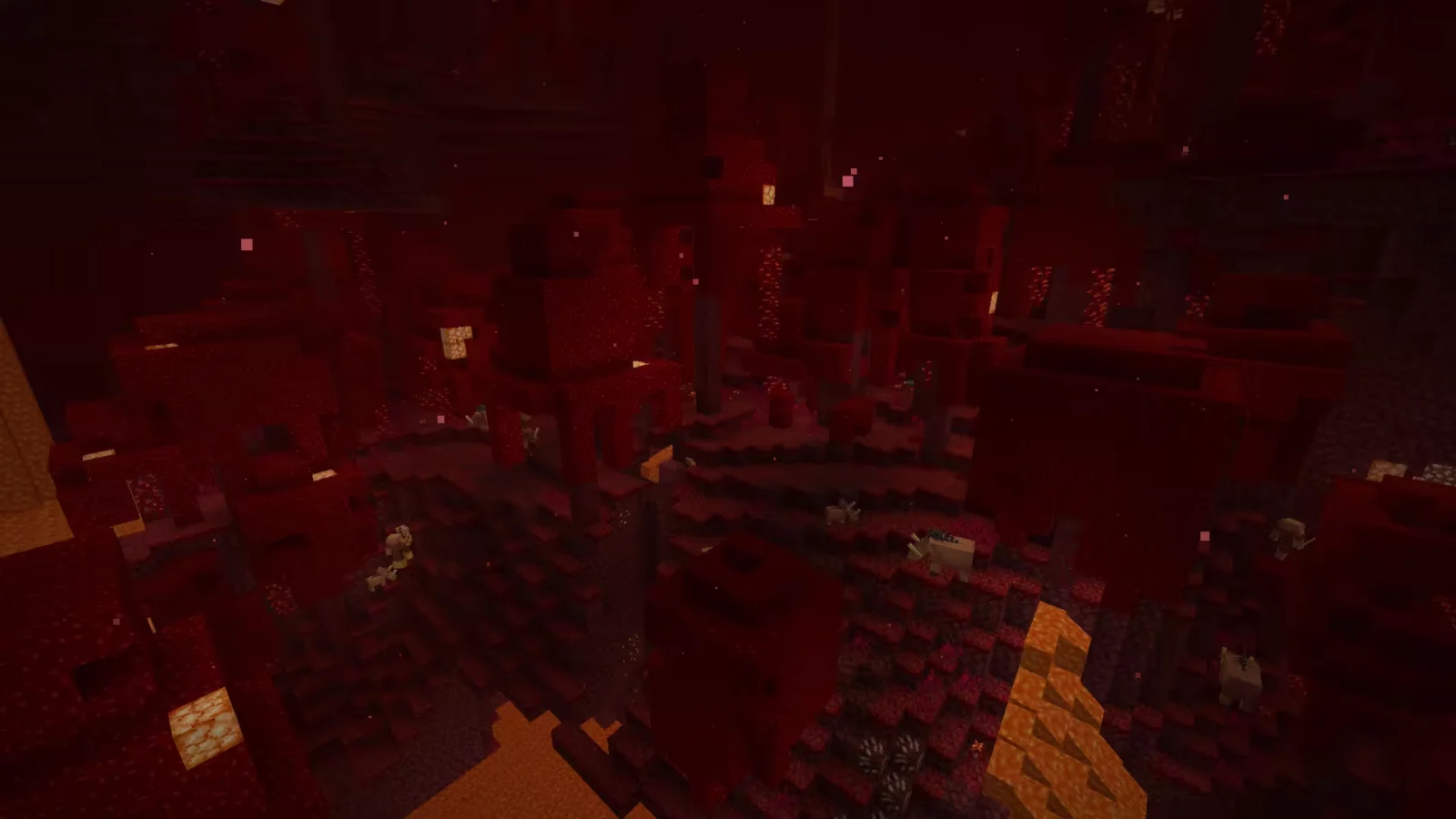 Biome Forêt carmin dans Minecraft.