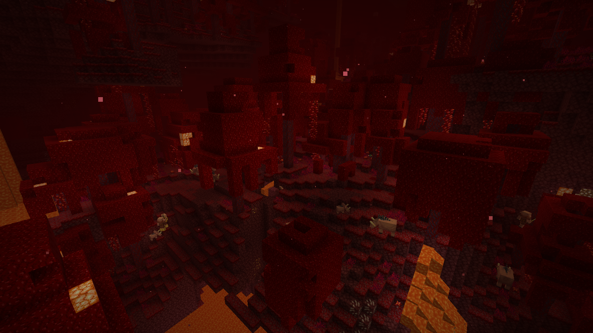 Biome Forêt carmin dans Minecraft.