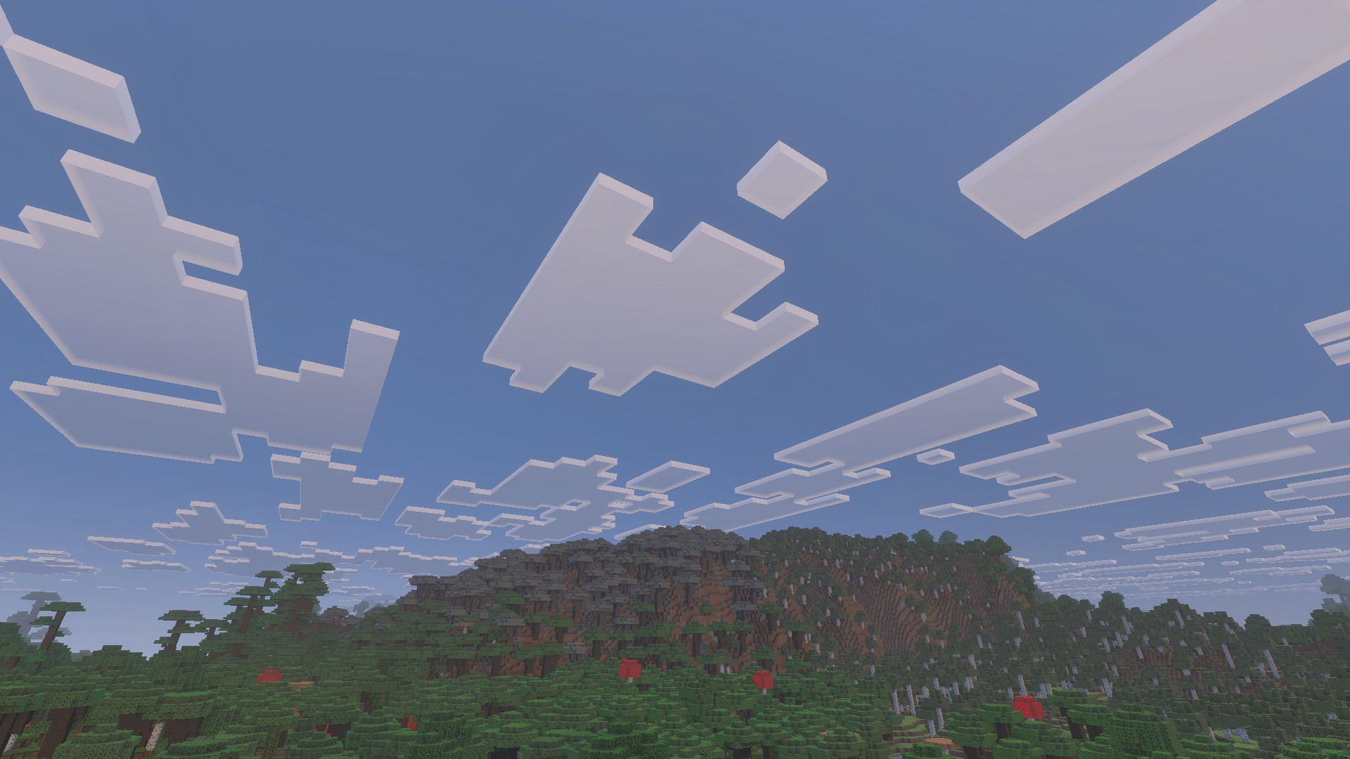 Comparaison entre une forêt sombre et un jardin pâle dans Minecraft.