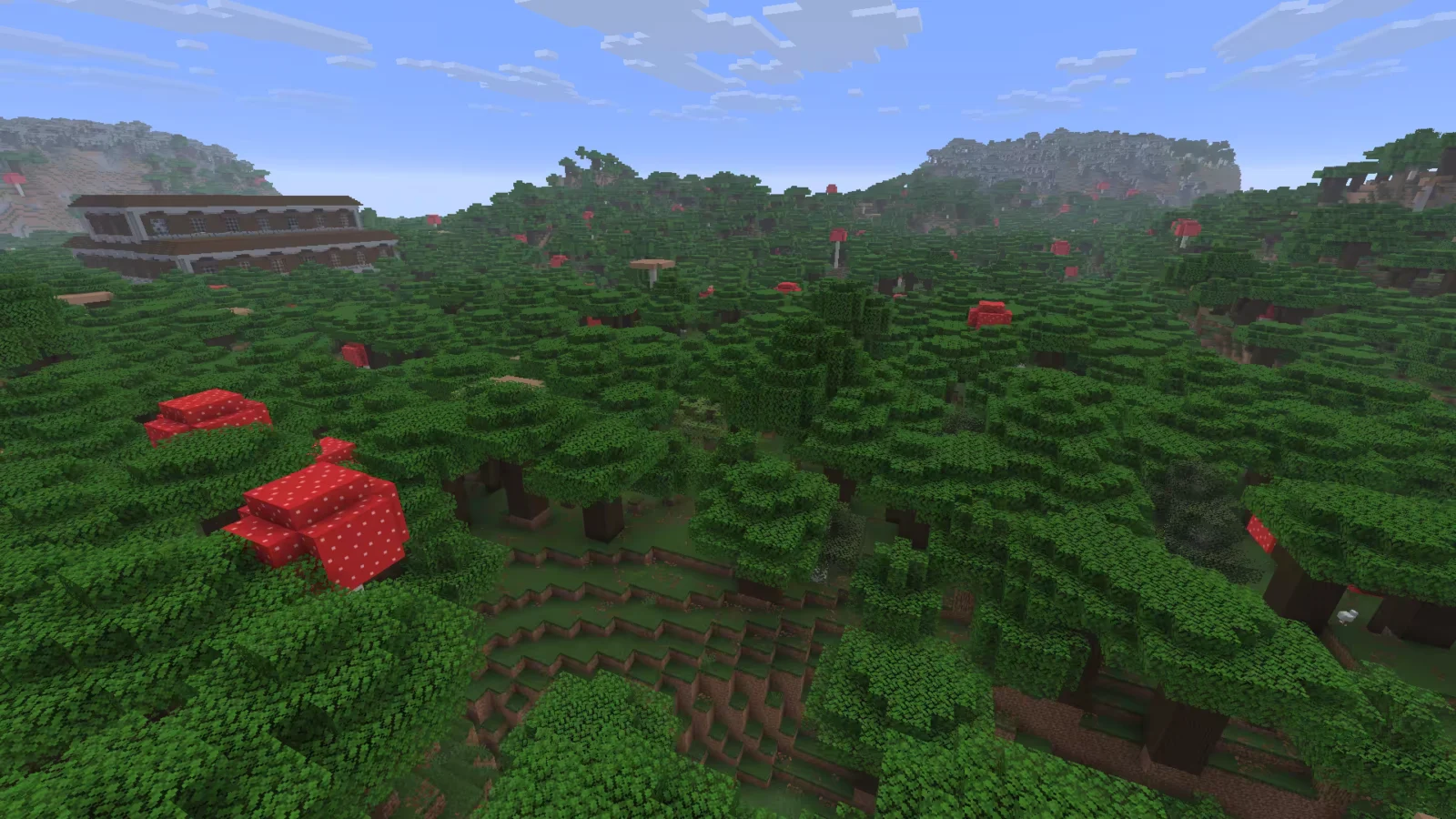 Biome Forêt sombre dans Minecraft.