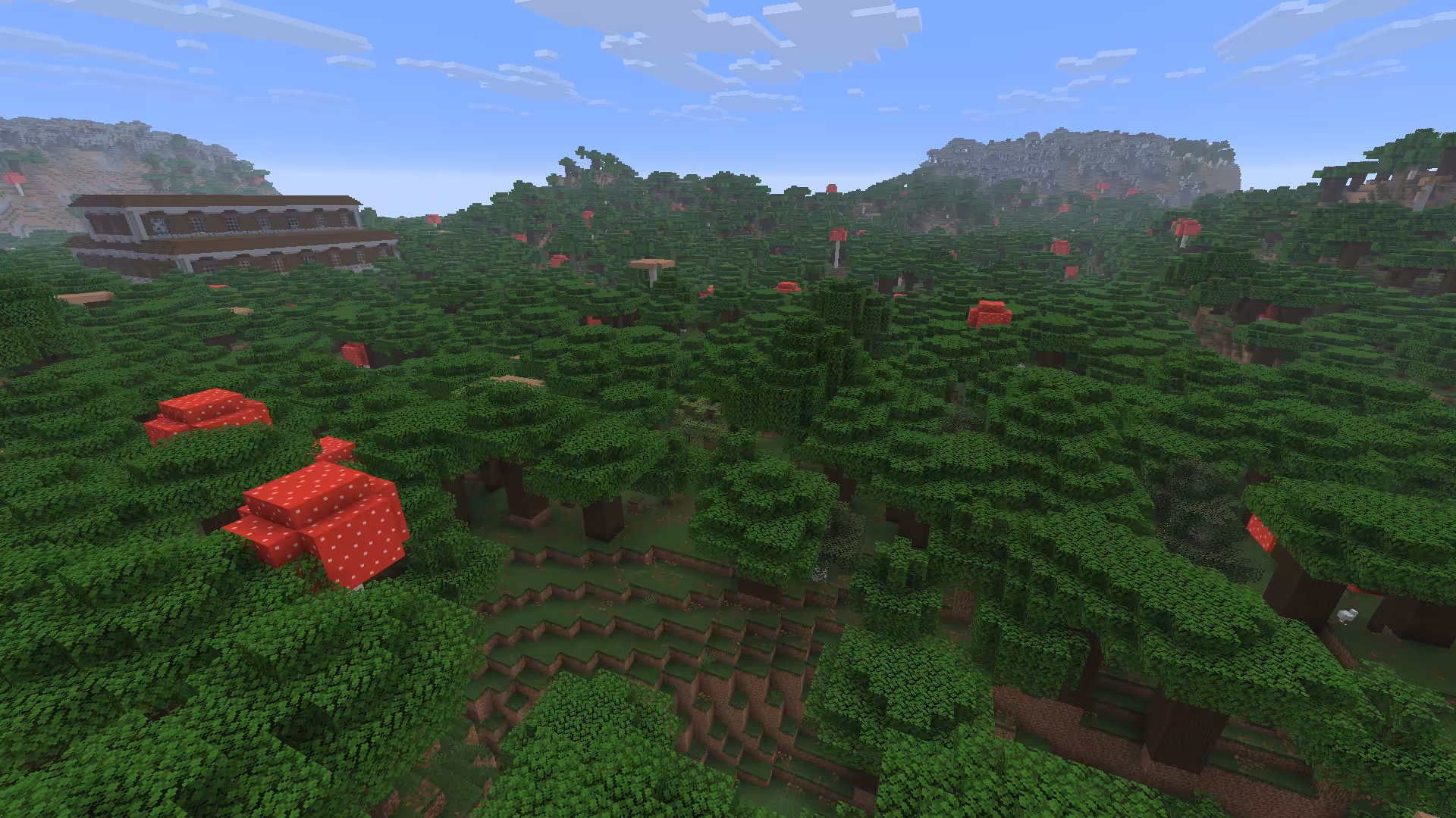 Biome Forêt sombre dans Minecraft.