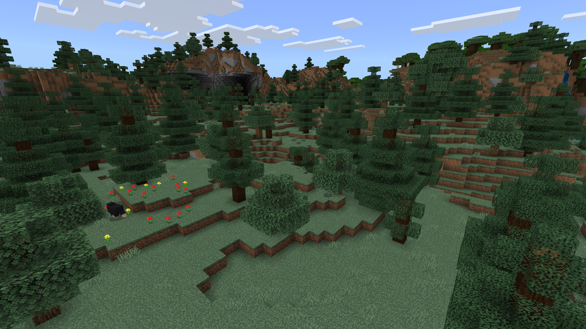 Biome Forêt venteuse dans Minecraft.