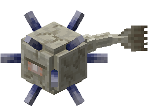 Grand gardien de Minecraft dans un monument océanique.