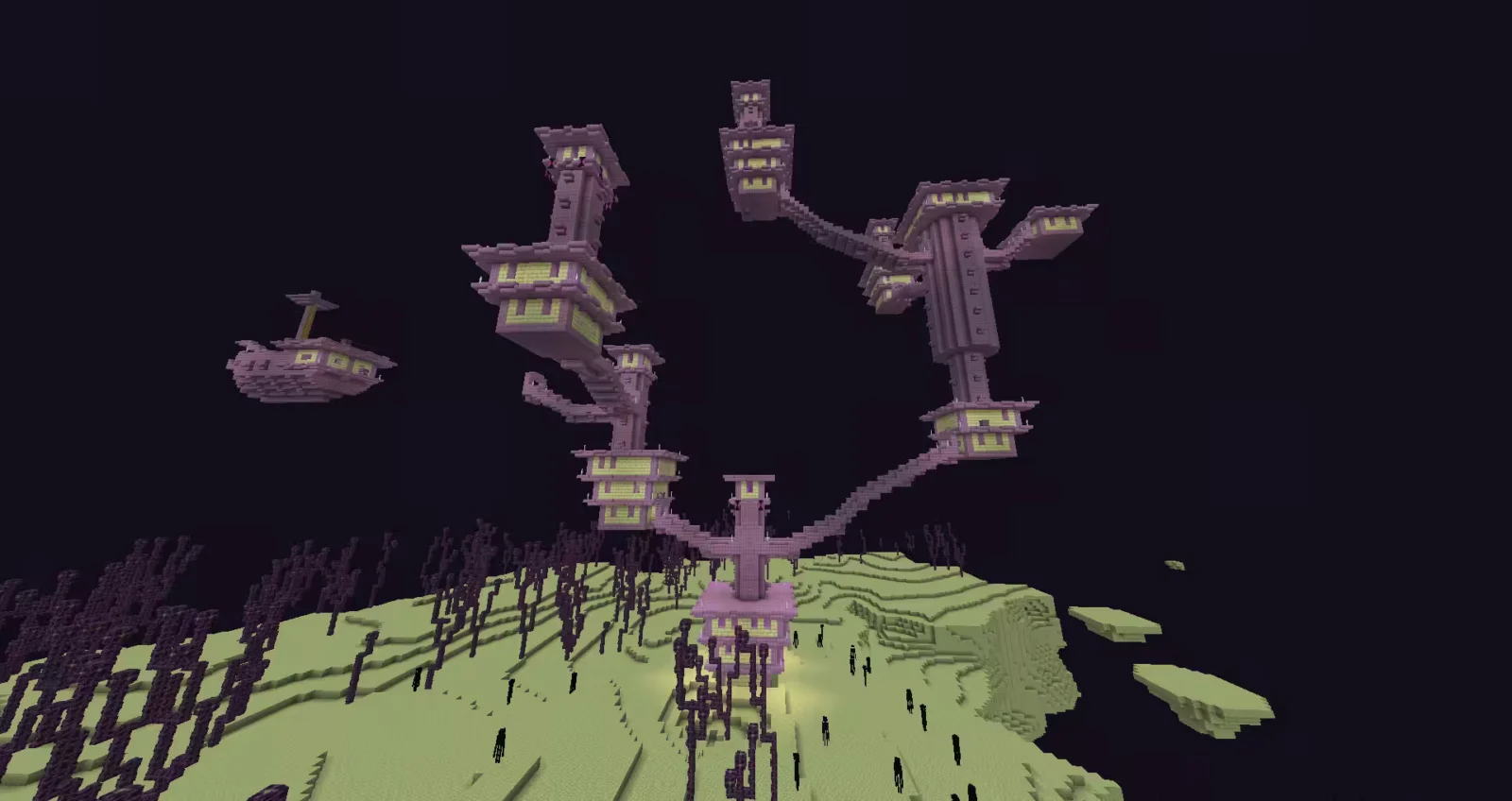 Biome Hautes terres de l’End dans Minecraft.