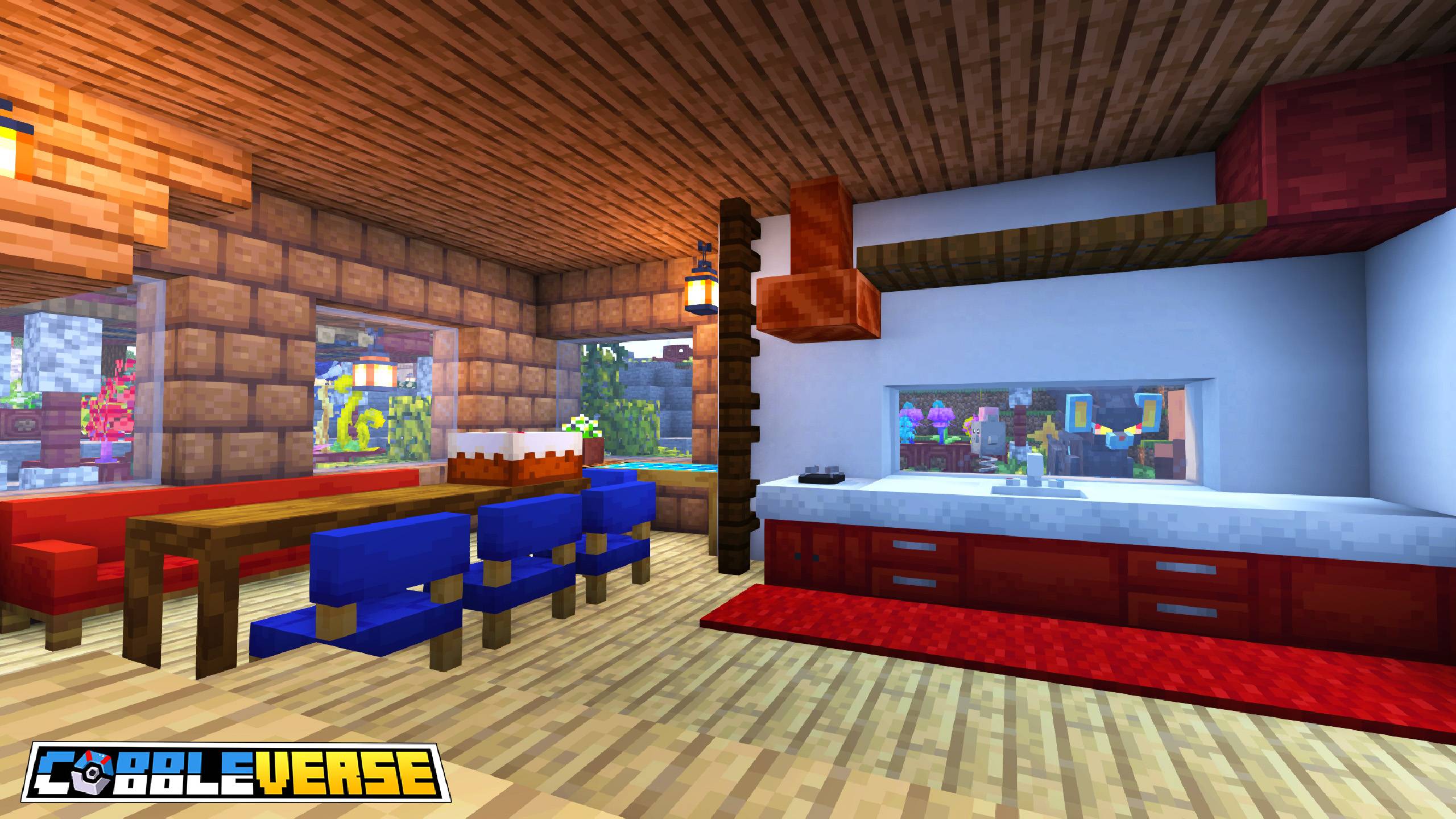 Meubles et blocs décoratifs inspirés de Pokémon dans Minecraft COBBLEVERSE