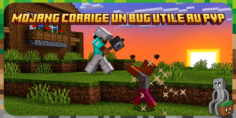 Mojang veut corriger un bug que les joueurs PvP utilisent comme une technique