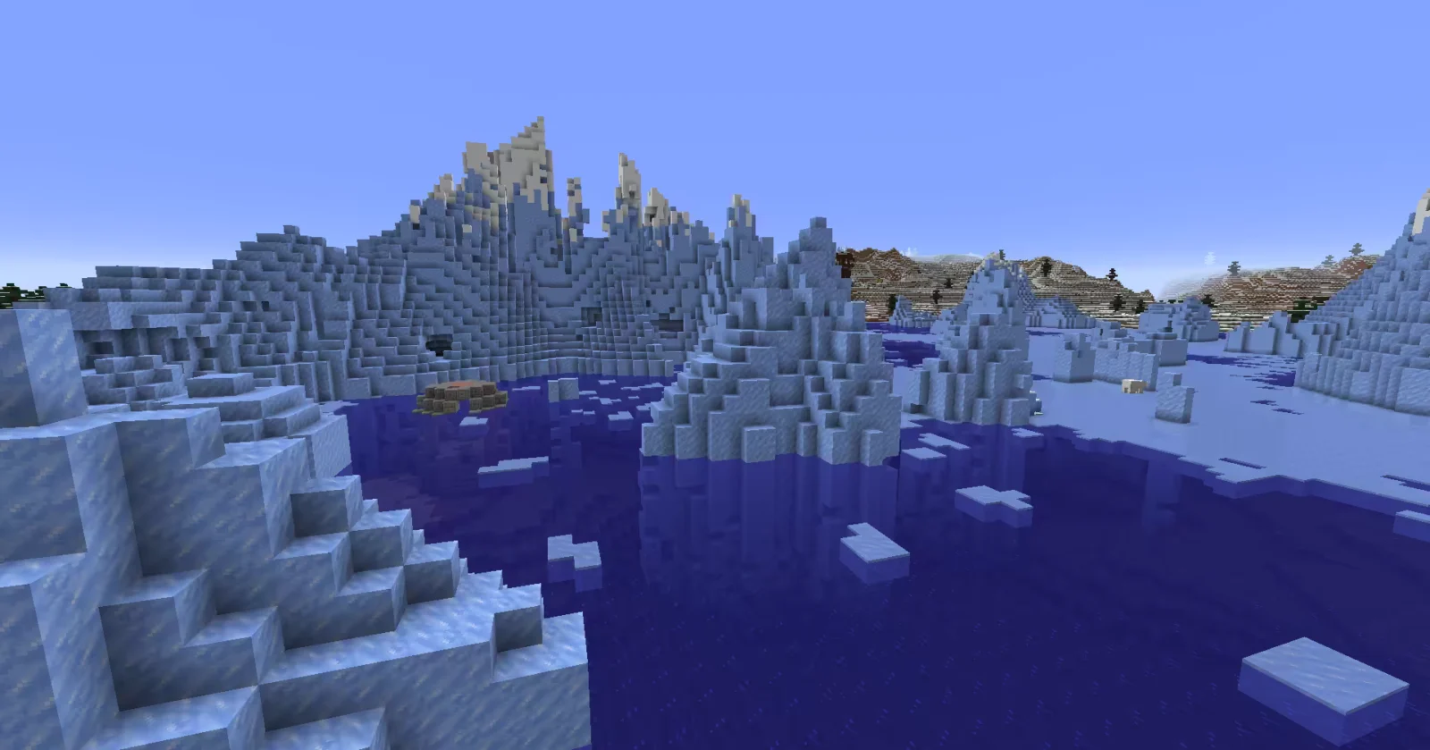 Biome Océan gelé dans Minecraft.