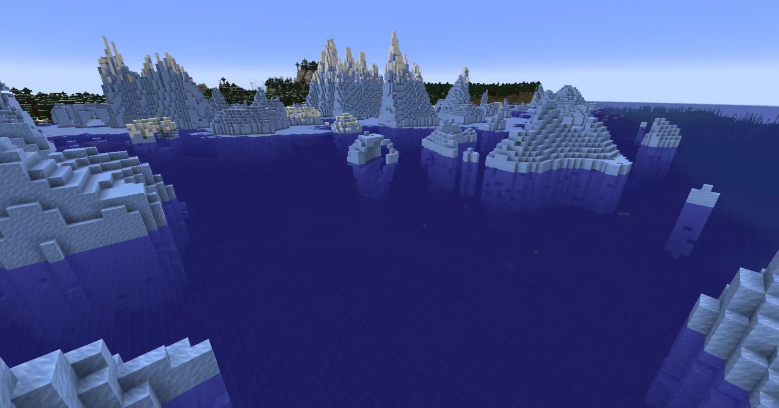 Biome Océan gelé profond dans Minecraft.