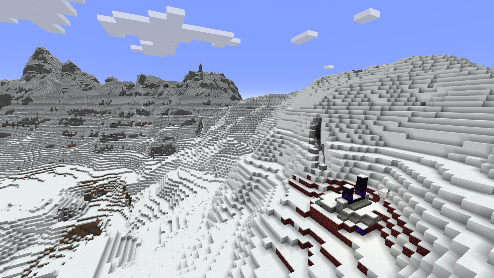 Biome Pentes enneigées dans Minecraft.