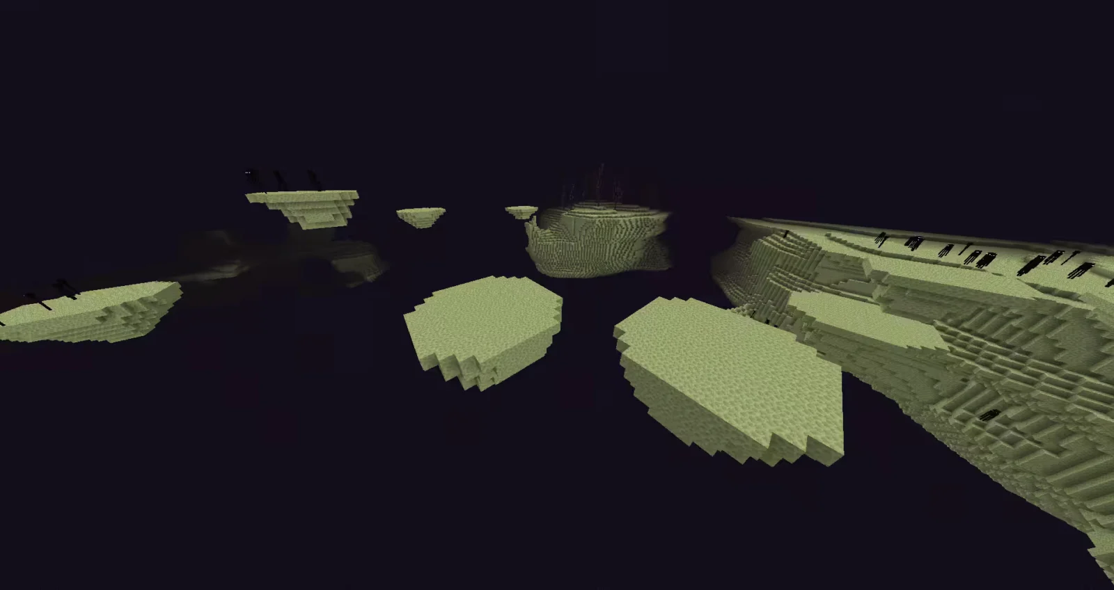 Biome Petites îles de l’End dans Minecraft.
