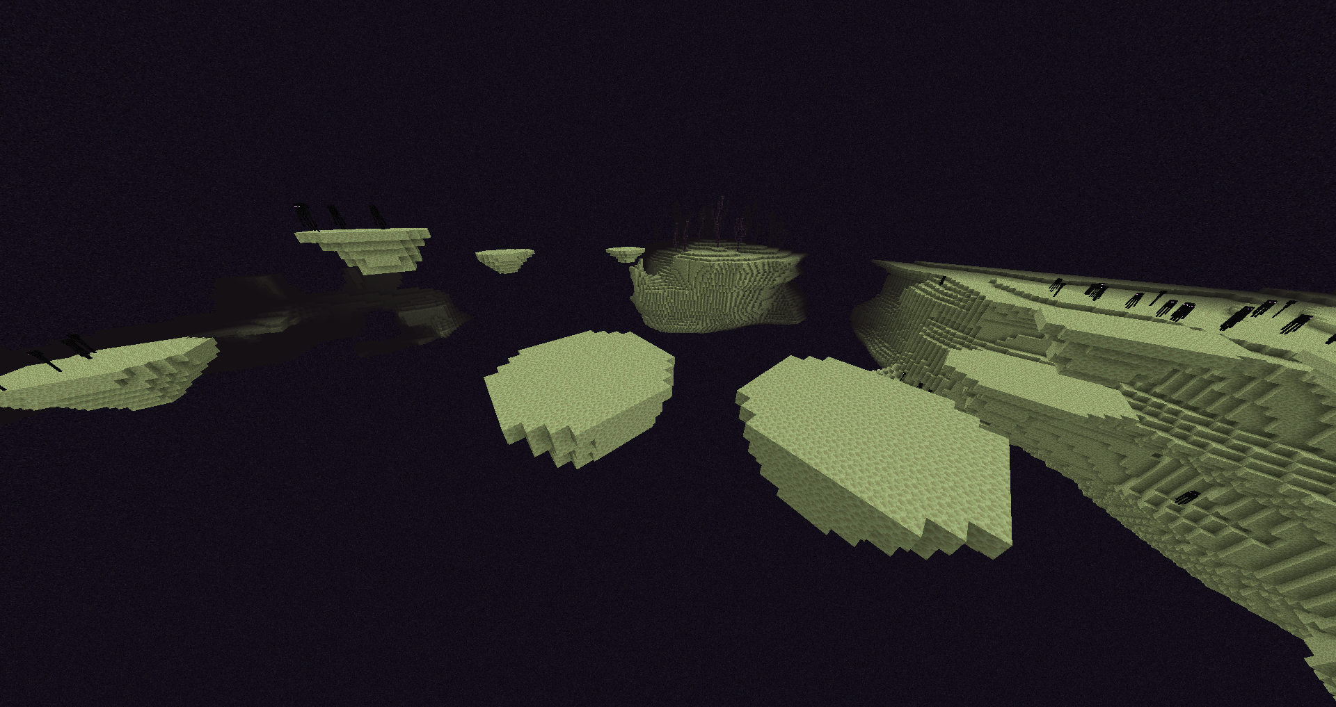 Biome Petites îles de l’End dans Minecraft.