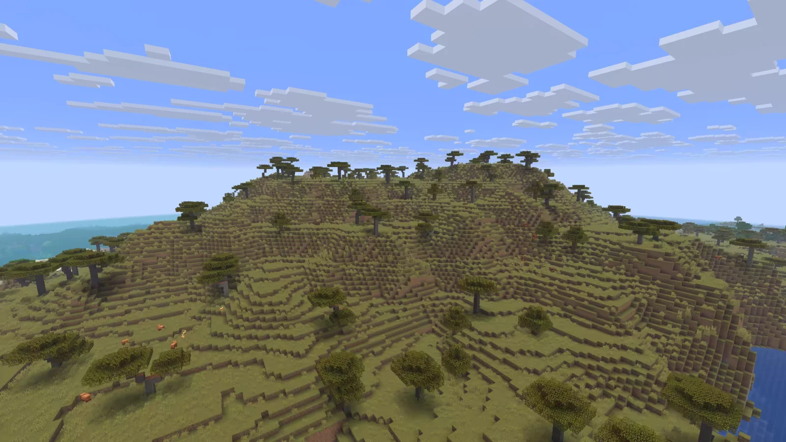 Biome Plateau de savane dans Minecraft.