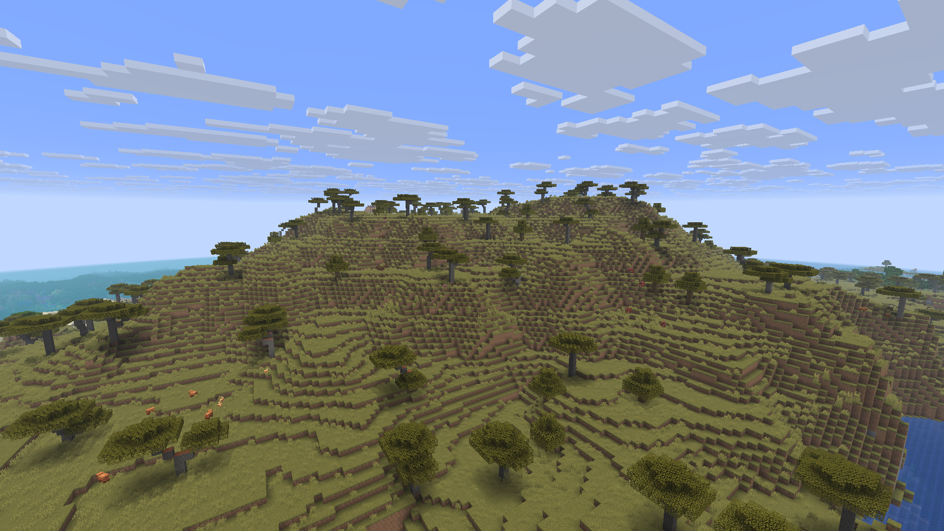 Biome Plateau de savane dans Minecraft.