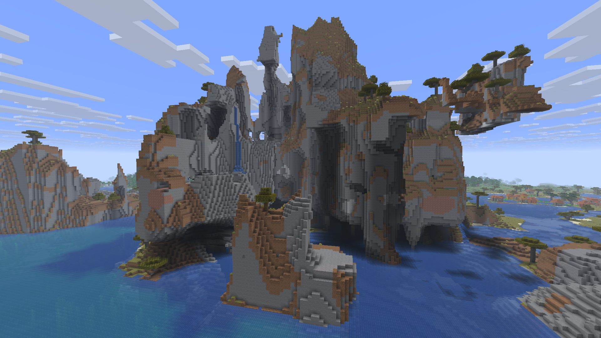 Biome Savane venteuse dans Minecraft.