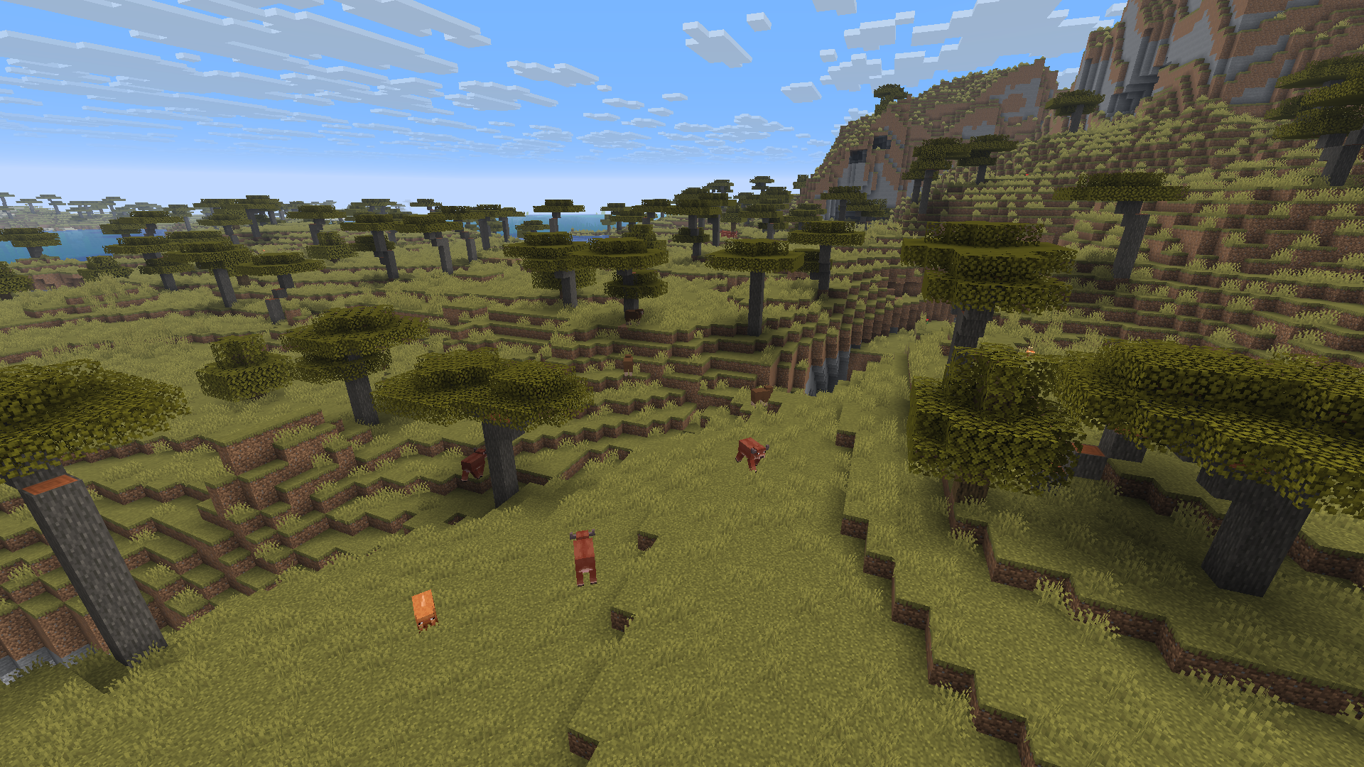 Biome Savane dans Minecraft.