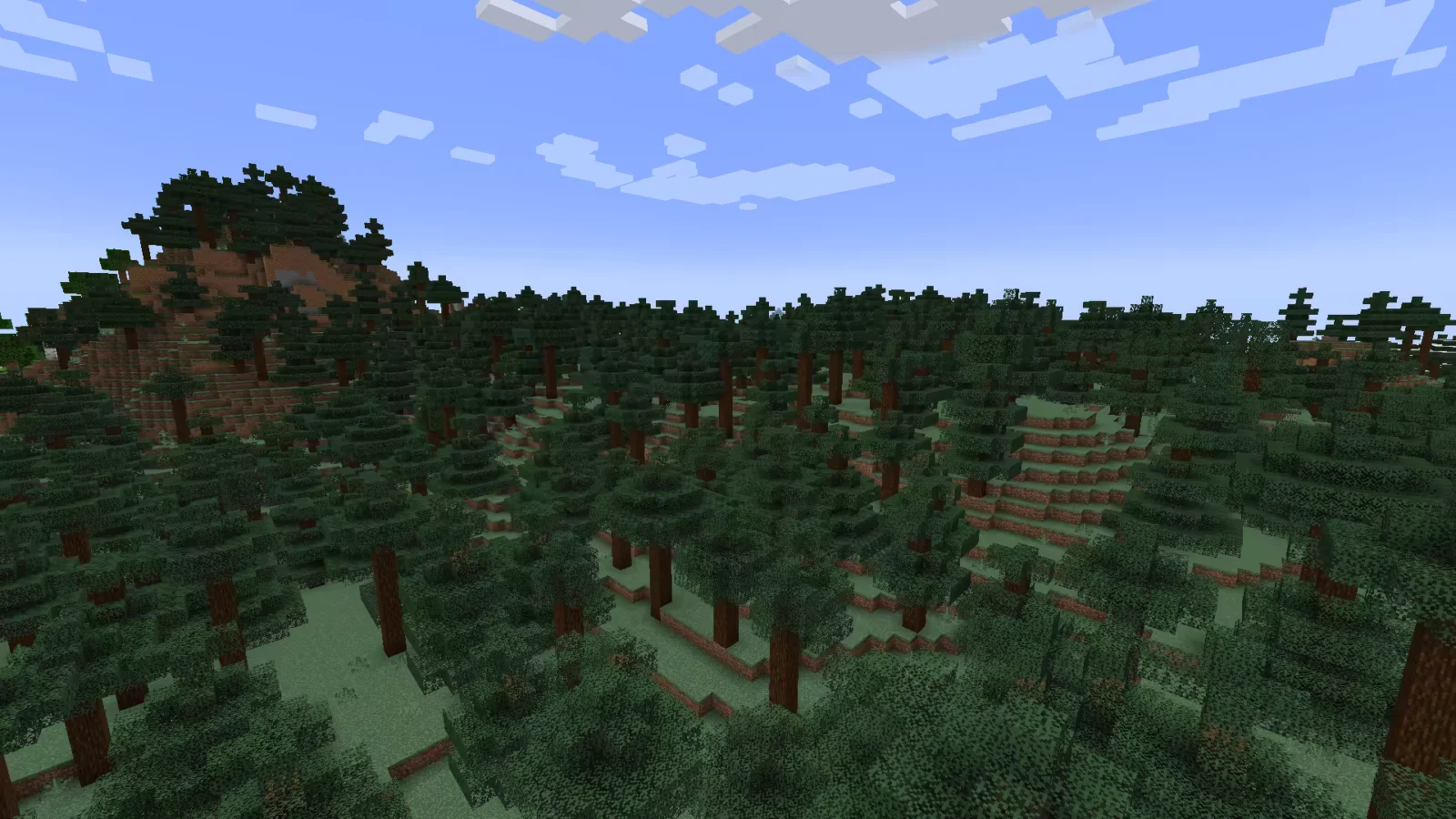 Biome Taïga dans Minecraft.