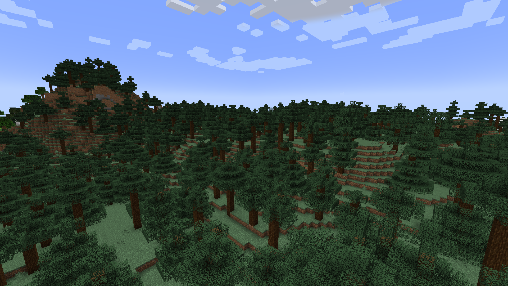 Biome Taïga dans Minecraft.