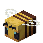 Abeille de Minecraft volant près de fleurs.