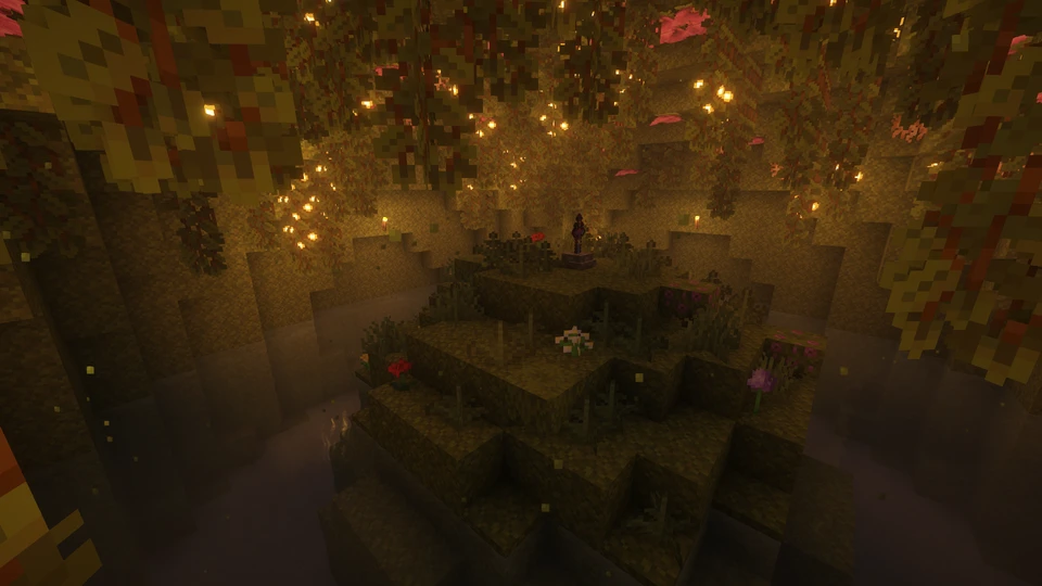 Zone forestière sombre avec récompenses dans le mod Minecraft Confluence Otherworld