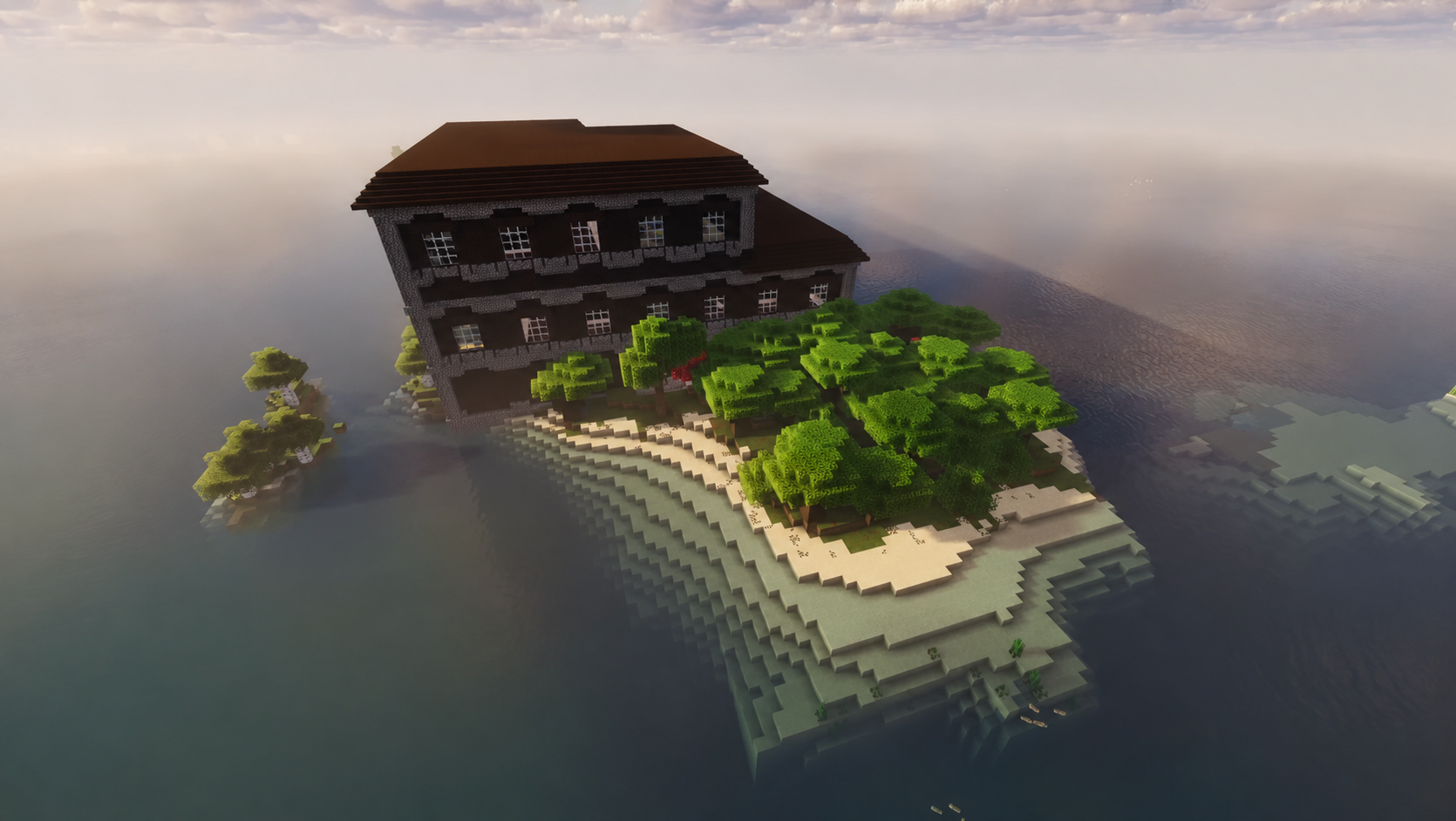 Île de départ avec soufre sous la surface dans Minecraft 26.2