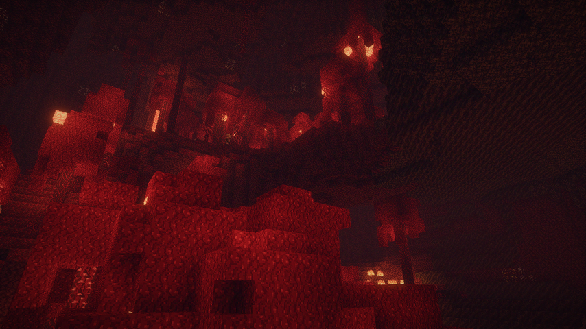 Nether Minecraft coloré avec Turtle Shaders