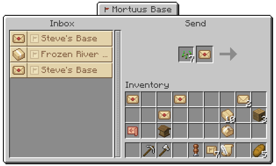 Objets supplémentaires Envelope Objets supplémentaires du mod Envelope pour le courrier dans Minecraft