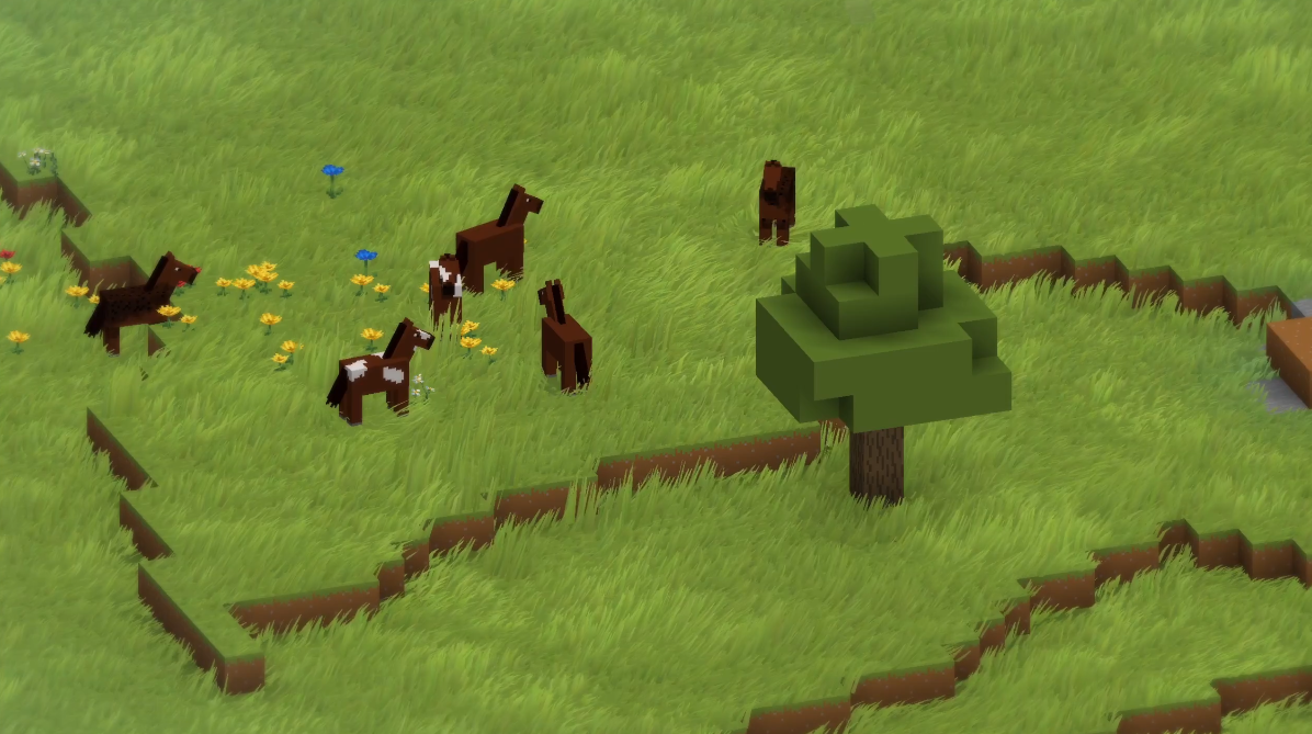 Herbe animée avec Grassier Grass Plaine Minecraft avec l’herbe animée par le vent du mod Grassier Grass