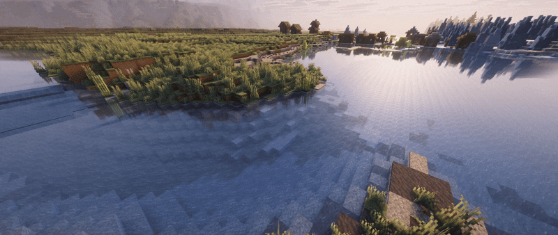 Courant de rivière dans Streams Reflowing Animation d’une rivière Minecraft dont le courant suit une direction avec Streams Reflowing