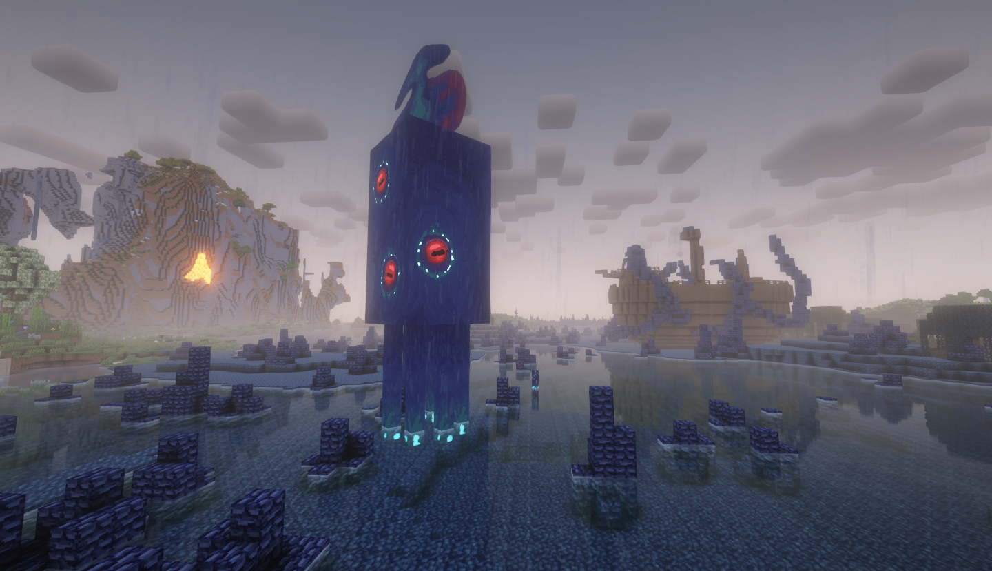 Infected Kraken dans Eternal Tales Boss Infected Kraken dans un biome Mucunfectio du mod Eternal Tales