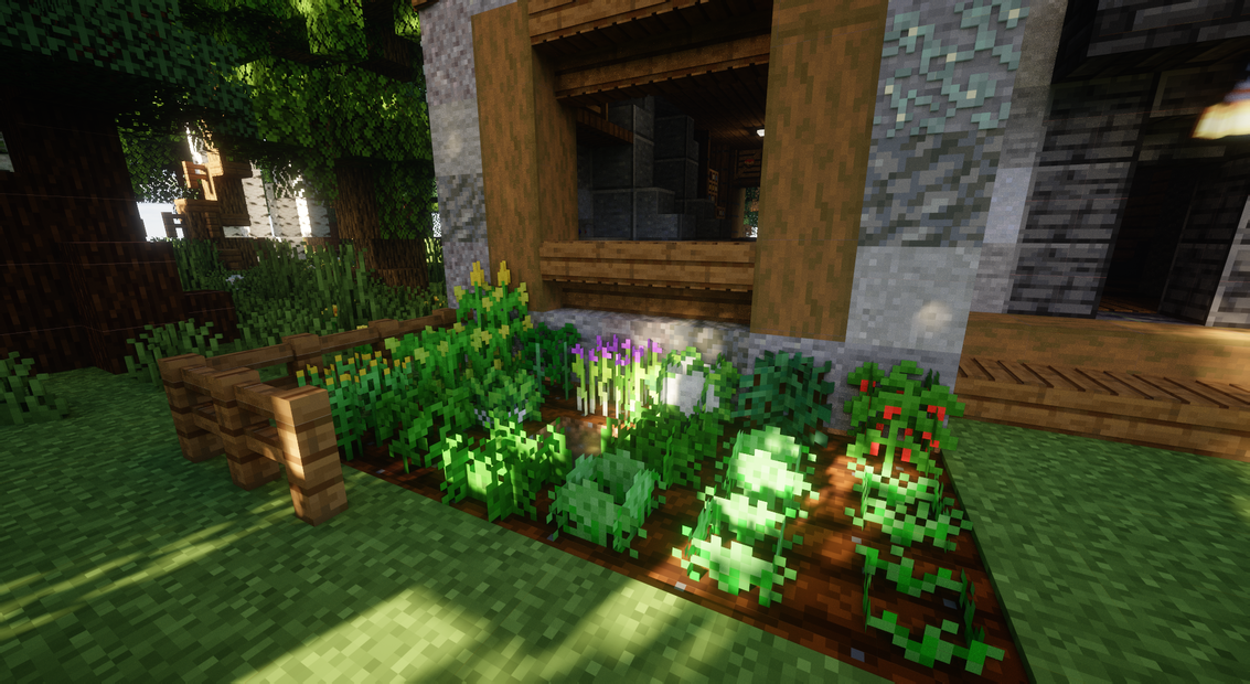 Nouvelles plantes de Simply Cozy Nouvelles cultures de Simply Cozy avec basilic, ciboulette, maïs, aneth et thé dans Minecraft