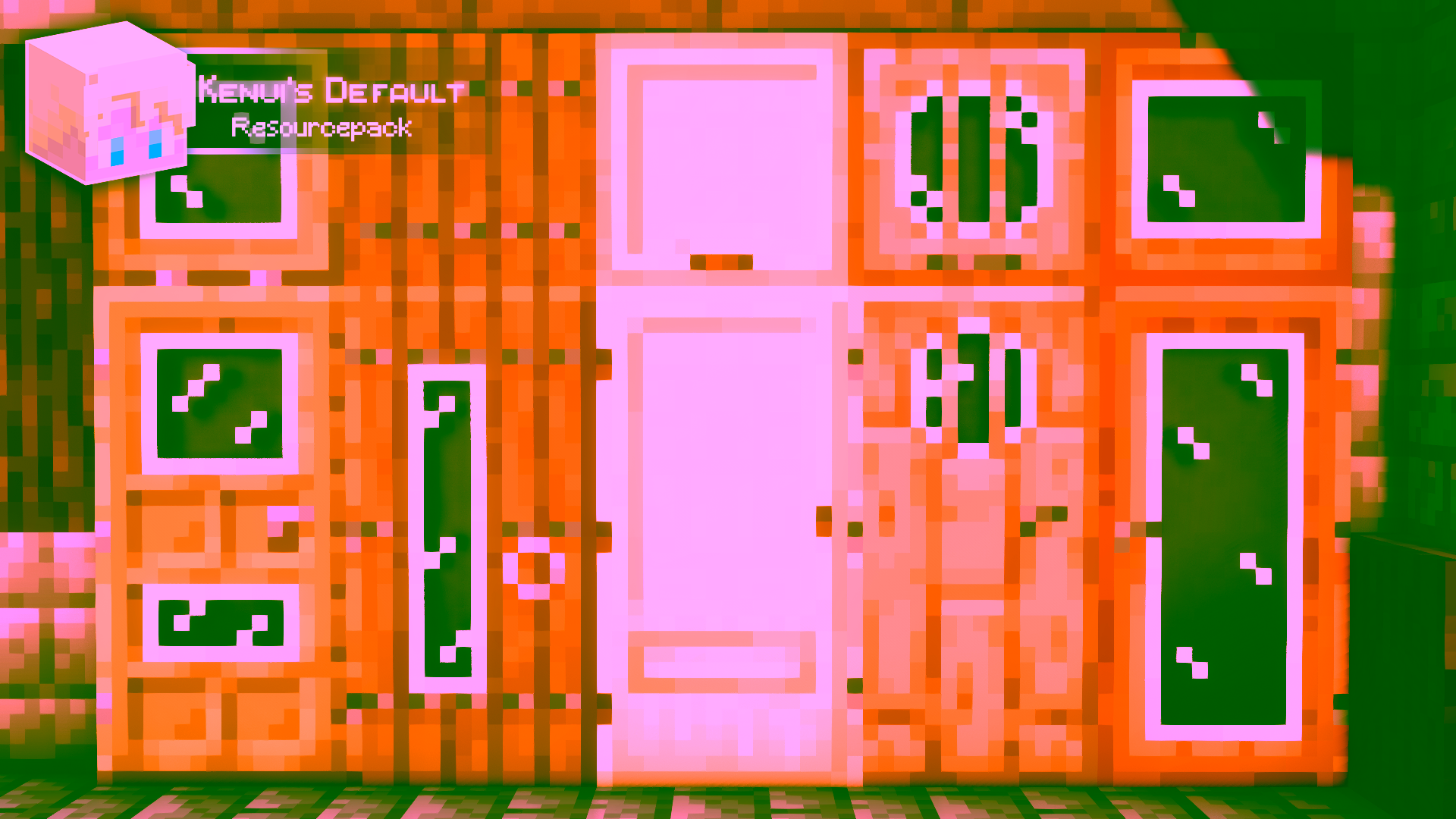 Portes retravaillées avec le pack de textures Kenui’s Default dans Minecraft