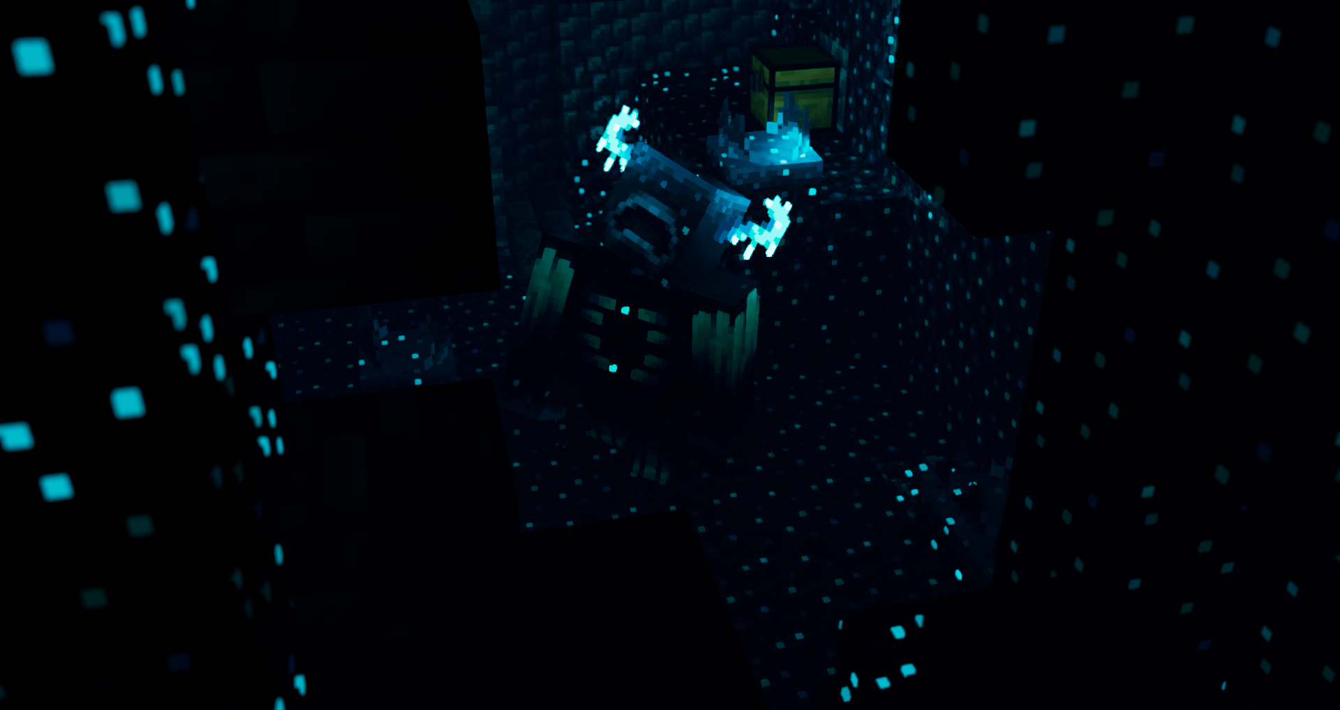 Deep Dark avec AVPBR Retextured Deep Dark avec le pack de textures AVPBR Retextured dans Minecraft