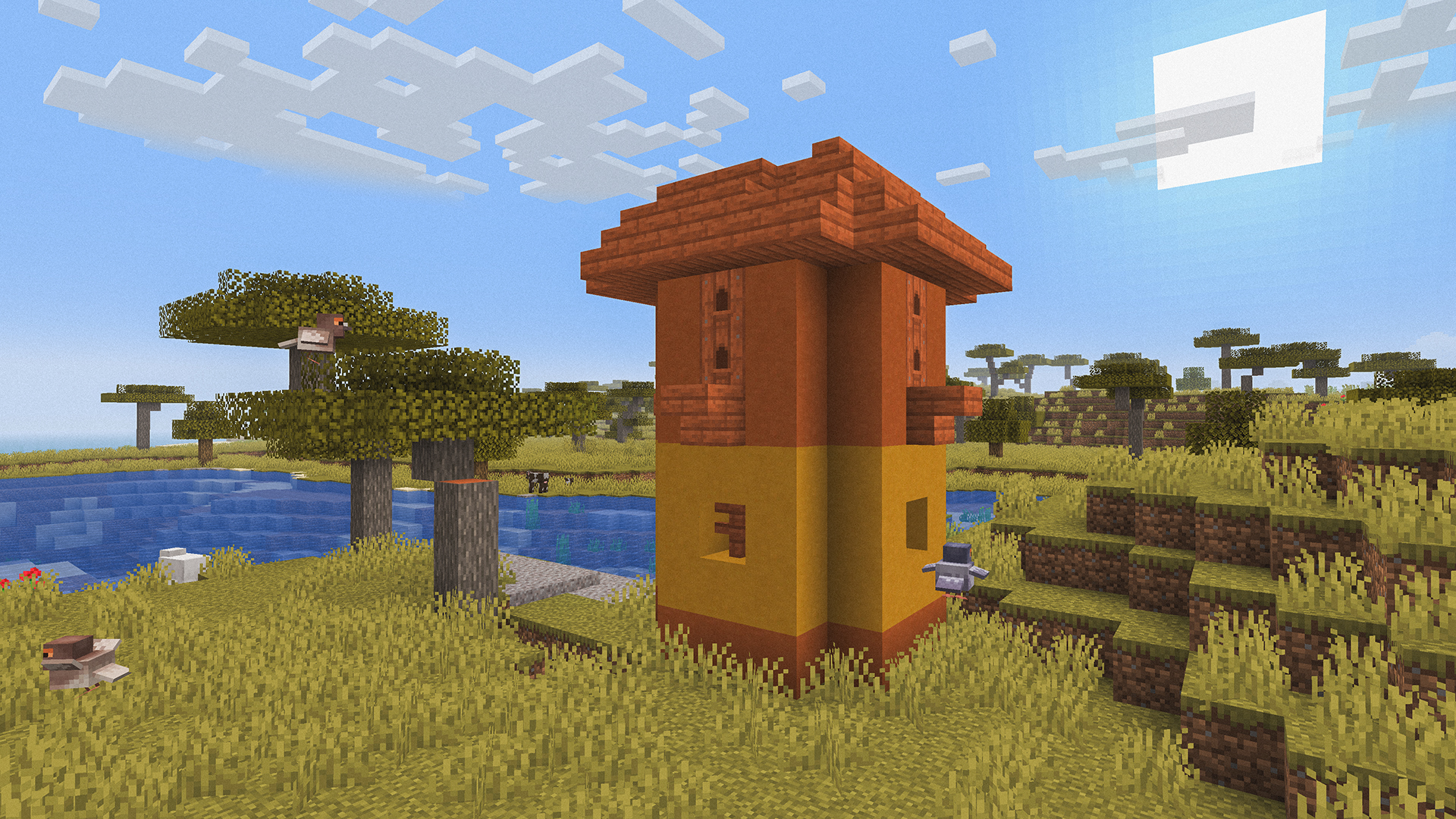 Livraison avec Envelope Pigeon livrant du courrier avec le mod Envelope dans Minecraft