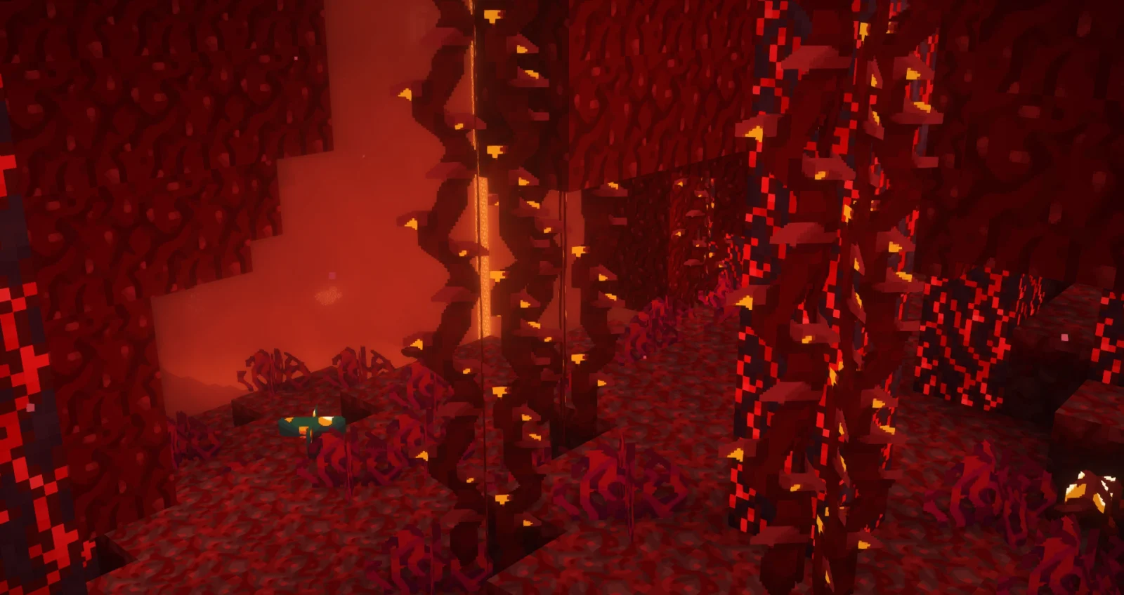 Forêt carmin avec Smooth Craft Forêt carmin du Nether avec les textures de Smooth Craft