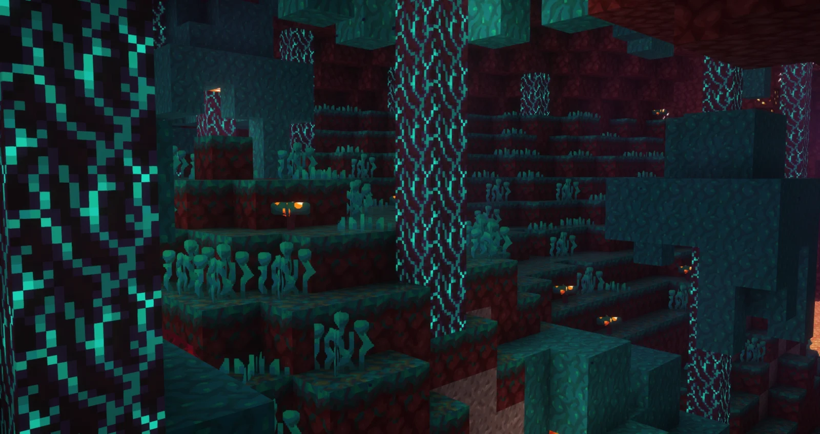 Forêt biscornue avec Smooth Craft Forêt biscornue du Nether avec les textures de Smooth Craft