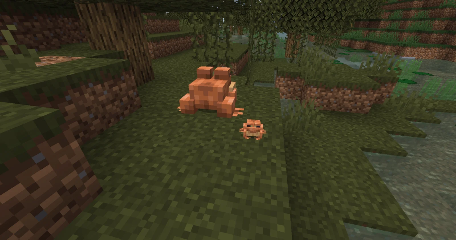 Grenouilles avec Random Mob Sizes Grenouilles de différentes tailles avec Random Mob Sizes