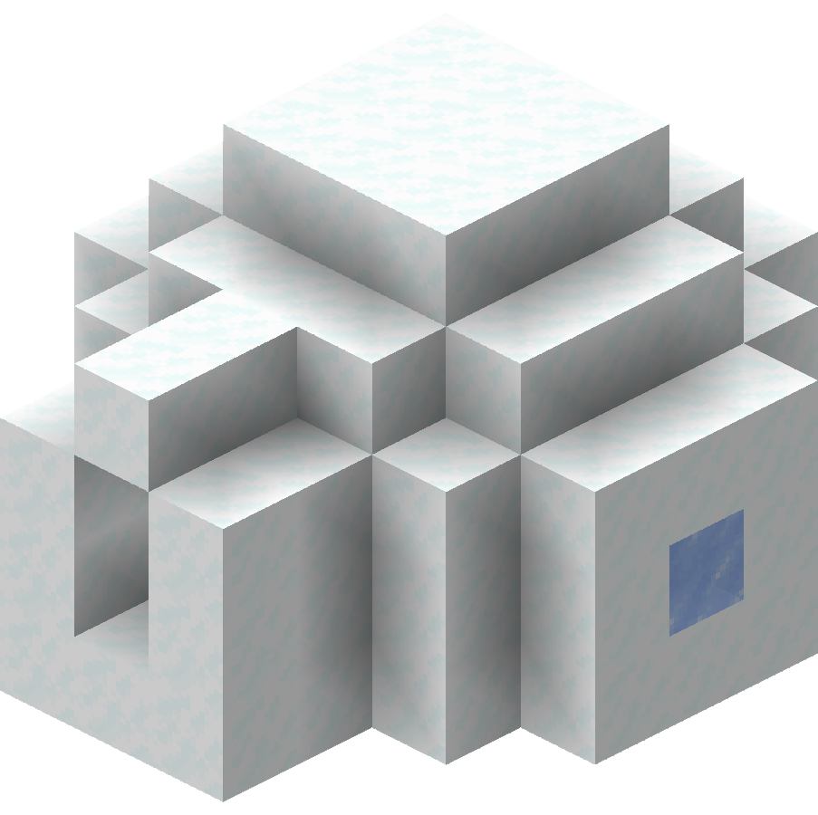 Igloo dans Minecraft Igloo dans un biome enneigé de Minecraft.