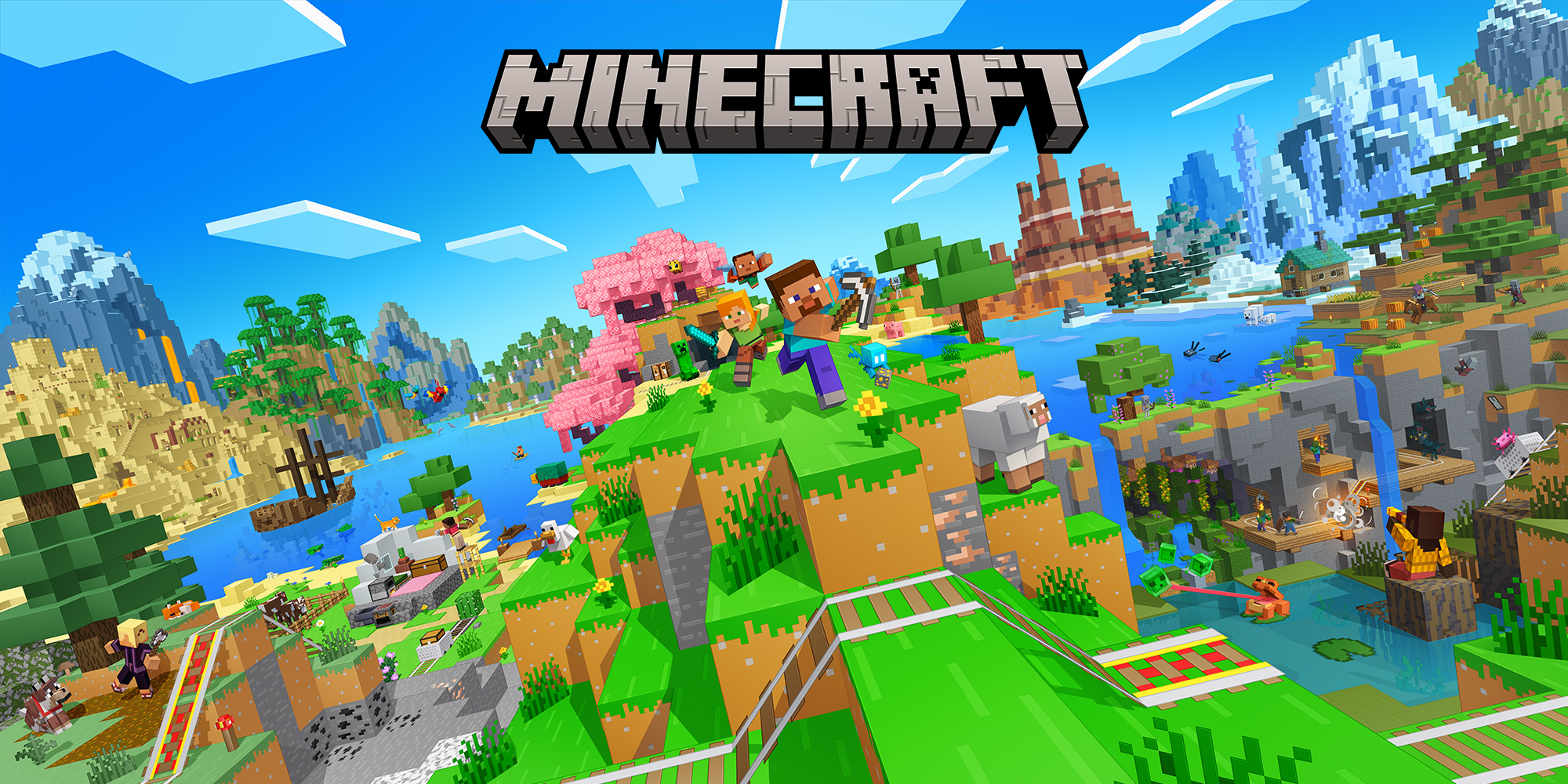 Minecraft, licence centrale de Microsoft Illustration officielle de Minecraft utilisée pour représenter la licence de Mojang