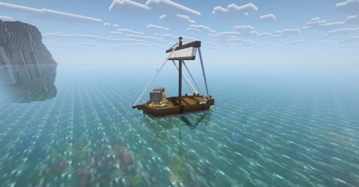 Combat naval avec Shippy Ships Navire équipé de canons avec Shippy Ships et OldCannons dans Minecraft