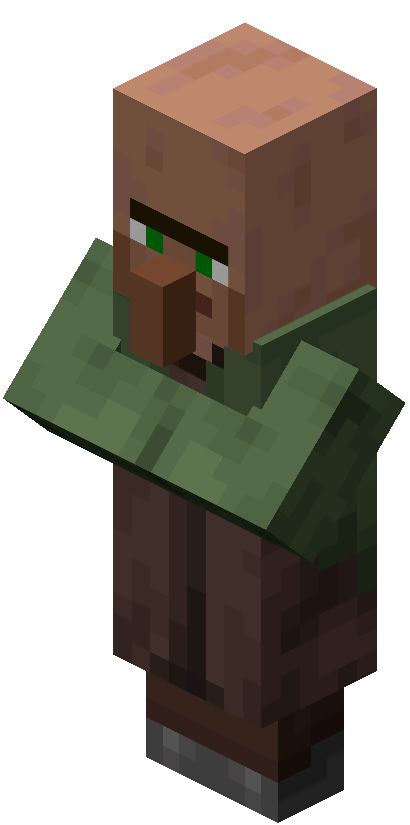 Nitwit dans Minecraft Villageois nitwit vêtu de vert dans Minecraft.