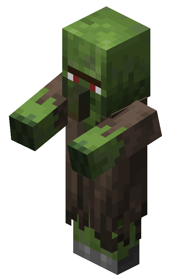 Zombie-villageois Zombie-villageois des plaines dans Minecraft.