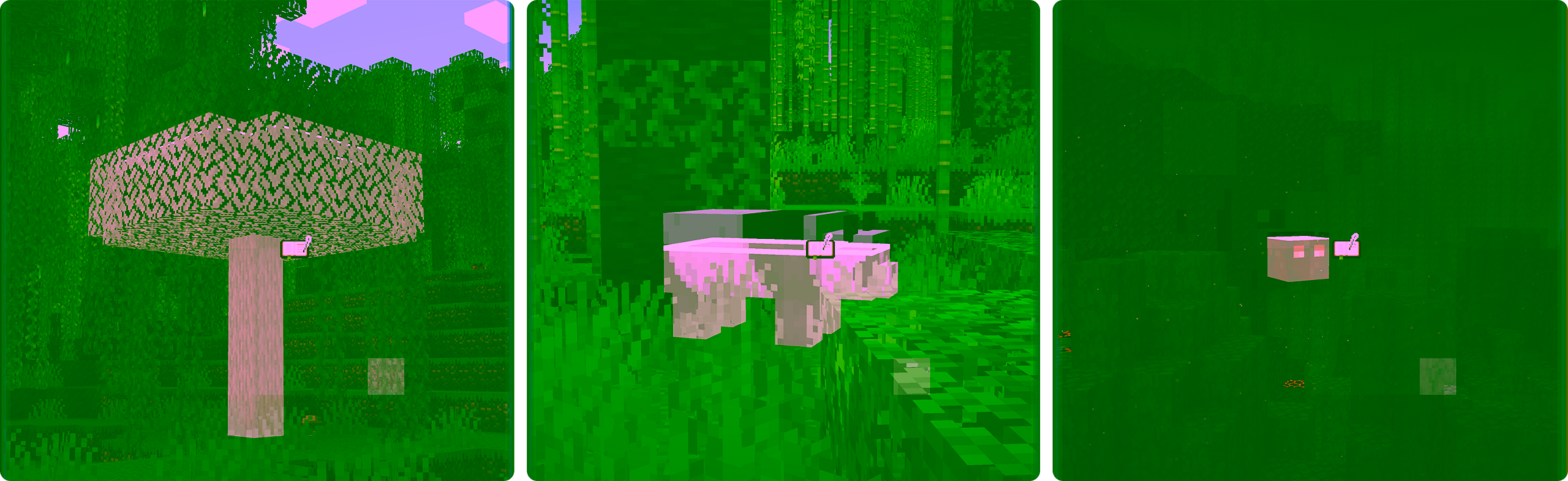 Créature observée avec la longue-vue et le scanner du mod Field Guide dans Minecraft