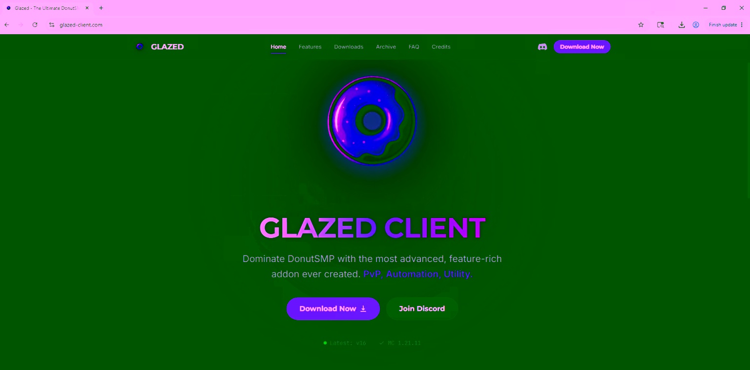 Faux site Glazed Client diffusant WeedHack