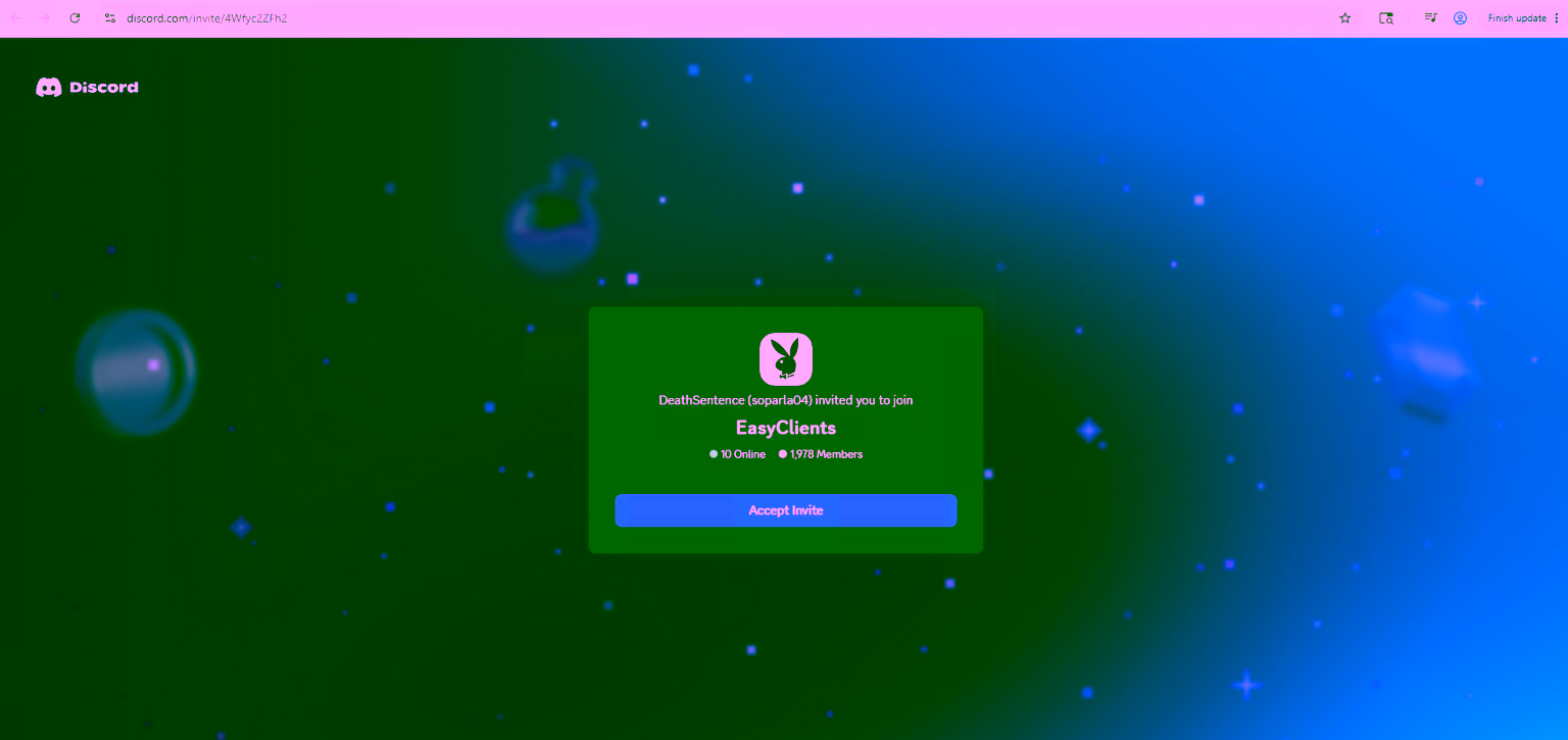 Discord utilisé dans la campagne WeedHack