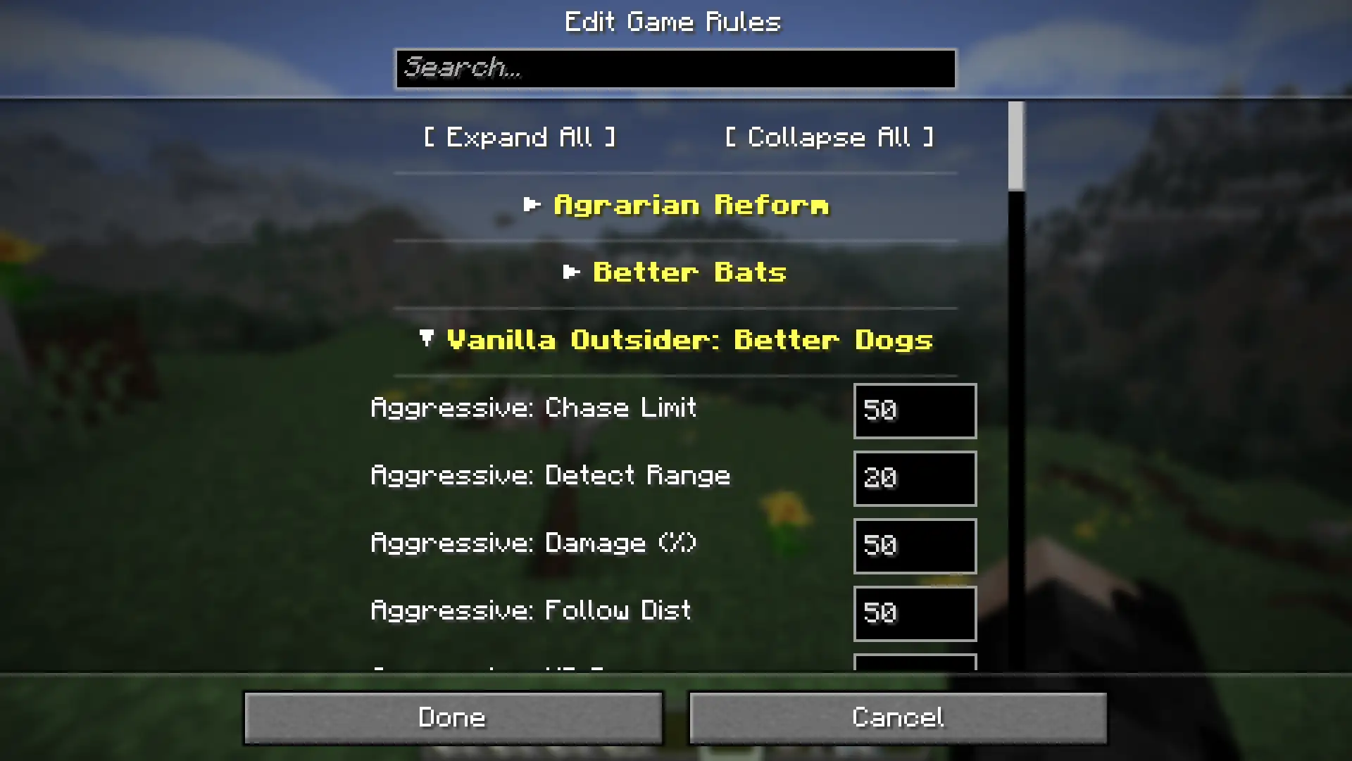 Règles de jeu Better Dogs Règles de jeu Better Dogs dans Minecraft