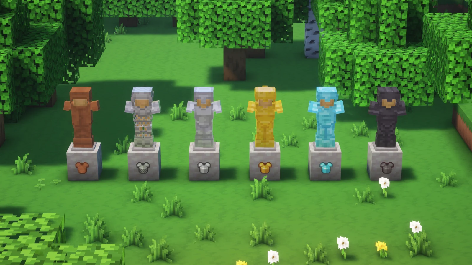 Simplified - Armures Armures de Minecraft avec le resource pack Simplified