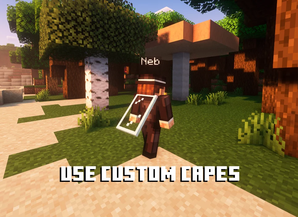 Cape personnalisée avec Quick Skin Cape personnalisée et transparente utilisée avec Quick Skin dans Minecraft